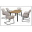 Ensemble de 2 fauteuils d'extérieur en rotin PE gris clair avec support à ressorts pour balcon, jardin et cour