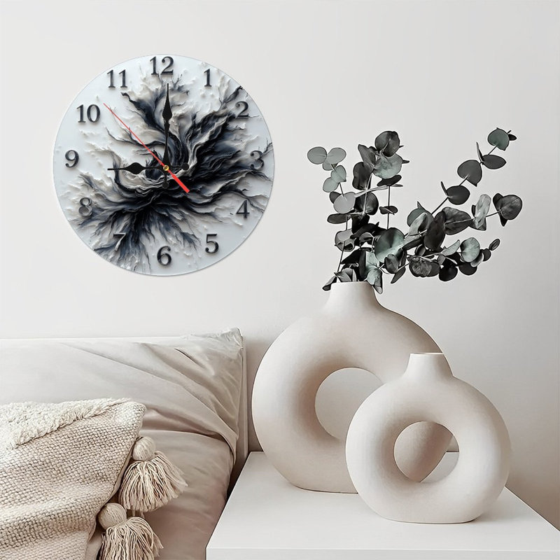 Art abstrait horloge murale