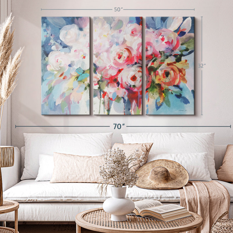 «Fullness Of Flowers» sur toile, H 32 po x l 50 po x P 1,25 po