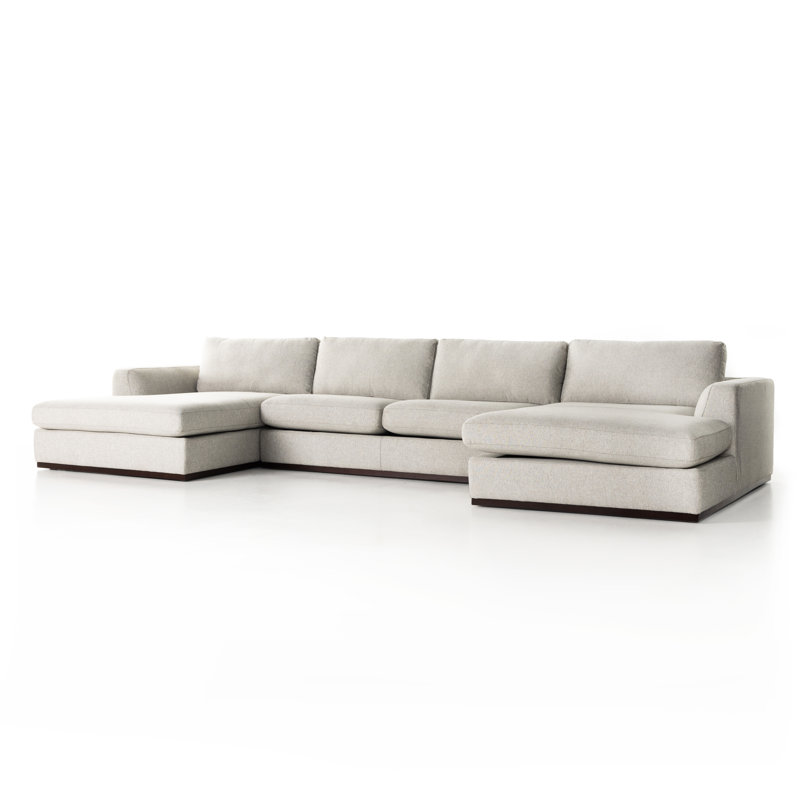 Colt Modular Chaise Sectional, Aldred Silver/Polyester Blend