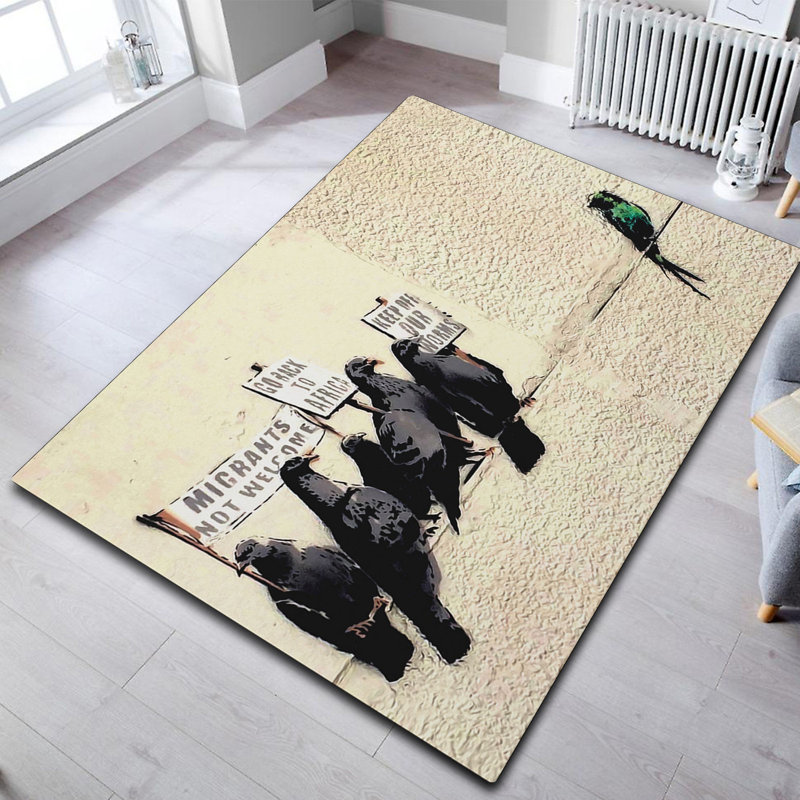 Stylish Polyester Area Carpet, 3.3 x 5.2 ft | 100% Antibacterial Material, 0.4 in Pile Height | Non-Slip Underside, Machine Washable | Perfect for Living Room & Bedroom Decor, Soft & Durable Design