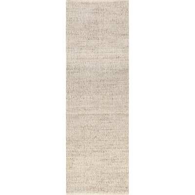 Helton Farmhouse Jute and Cotton Area Rug