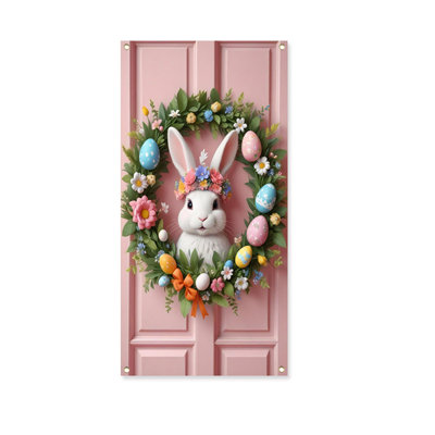 Easter Door Curtain Suitable For Large Party Supplies Room Garden Wall Decoration Holiday Decoration Background