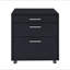 Armoire noire à finition brillante et chromée