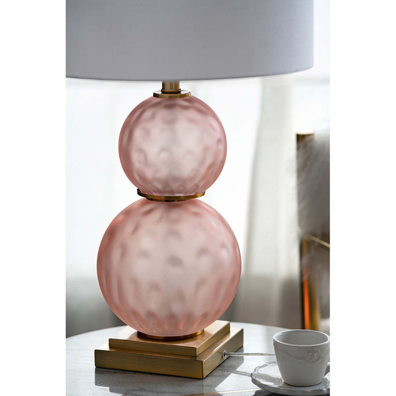 Lampe de table 29 po Tressa, Rose