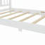 Base de lit plateforme simple avec tête de lit, base de lit plateforme en bois massif, lit de plancher avec lattes de support, blanc-299706570