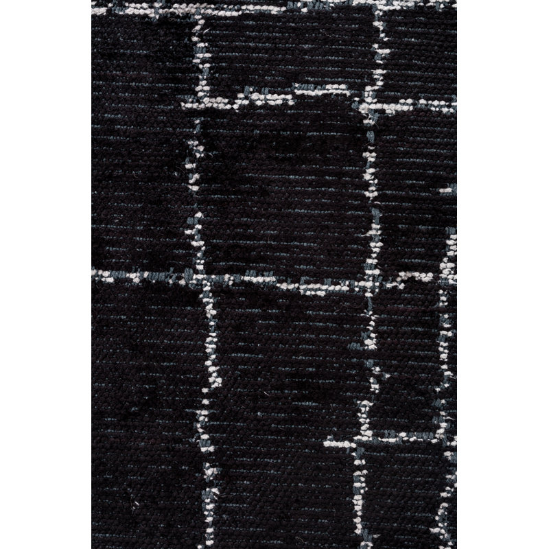 Rapture Black Cream Abstract Luxury Area Rug, Rectangle 7'10" x 9'10"
