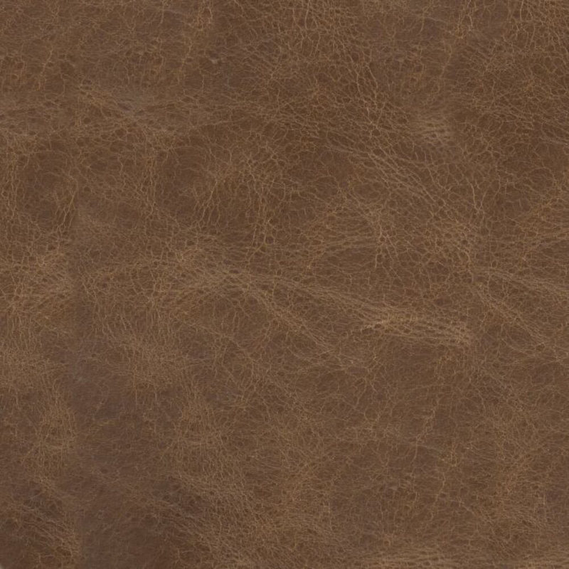 Dominique Leather Sofa, 85", Mica, 1115 Saddle
