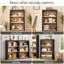 Bibliothèque Ann en bois à 3 niveaux, 121 cm (H) x 79 cm (L), gris noir/naturel-364607482-443083132