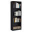 Ensemble de salon noir 3 pièces avec 3 bibliothèques