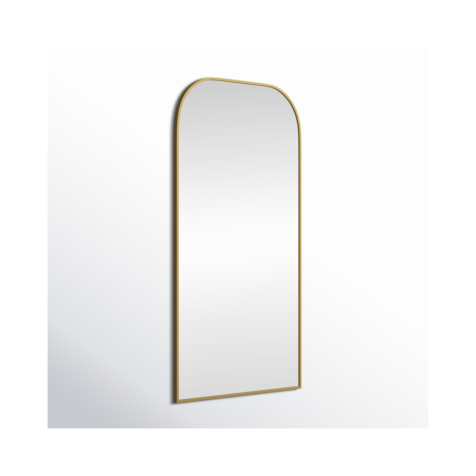 Sabine Metal Wide Arch Wall Mirror, Brass, 66" x 32"