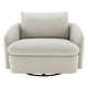Nelida Oversized Upholstered Swivel Barrel Chair