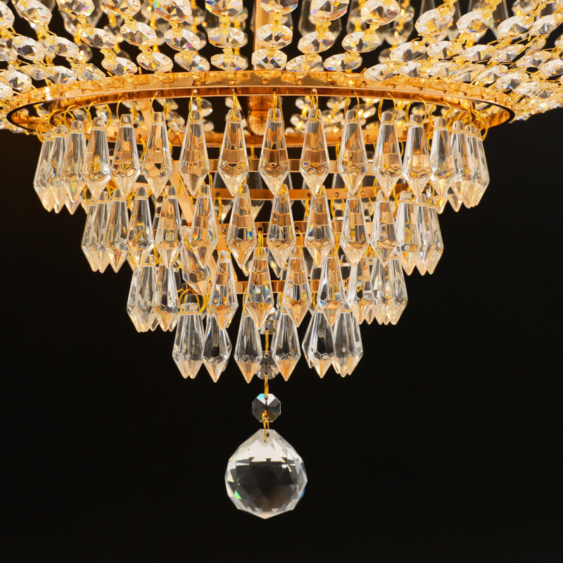 Sato 9 - Light Dimmable Empire Chandelier, Gold