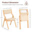 Chaises pliantes polyvalentes pour la cuisine et la salle à manger, de 2 avec sièges bien rembourrés, style tendance, style bohémien fusion méditerranéen, économie d'espace en bois fait, pratique et confortable