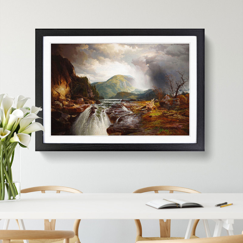 The Wilds of Lake Superior by Thomas Moran - Picture Frame Painting, Black, 48cm H x 65cm W x 2cm D
