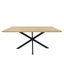 Chabelli Oak Metal Base Dining Table-1742055909-1742055913