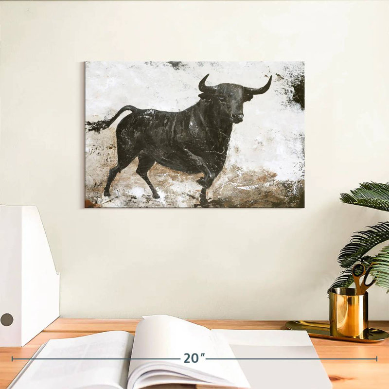 Brampt Black Bull, 8" H x 12" W