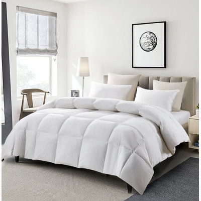 Serta Super Soft 233 Thread Count White Goose Feather And Down Fiber Comforter By Serta Extra Warmth King
