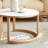 Log style rock plate end table