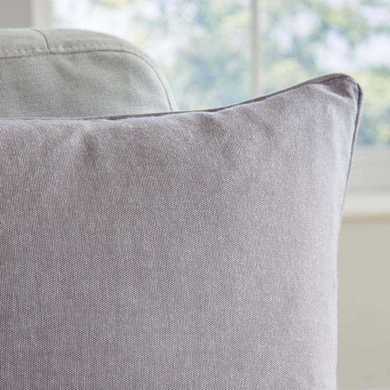 Yarn Dyed Cotton Chambray Cushion, Grey