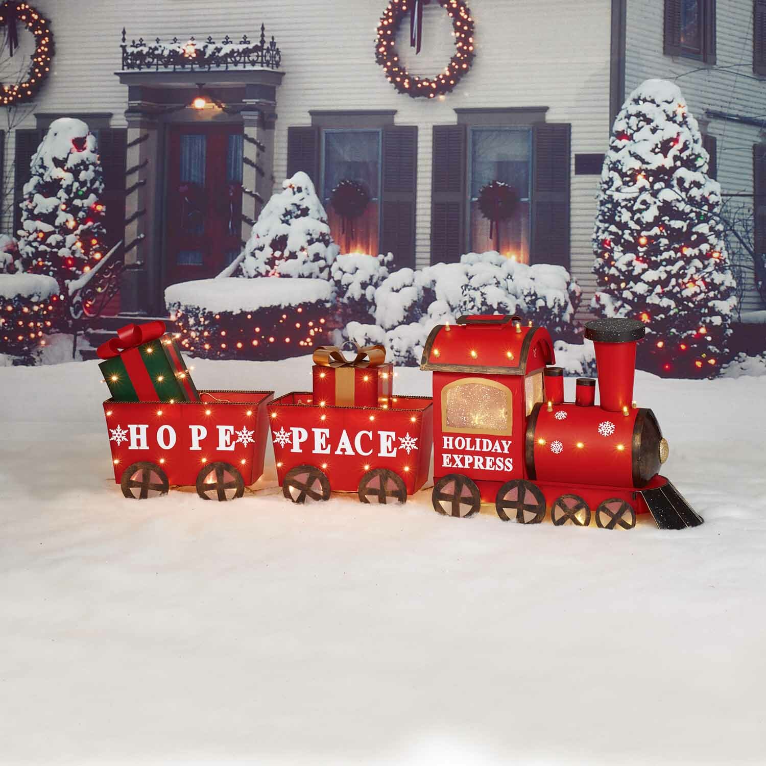 The Holiday Aisle® 3 Piece Train Lighted Display Set & Reviews ...