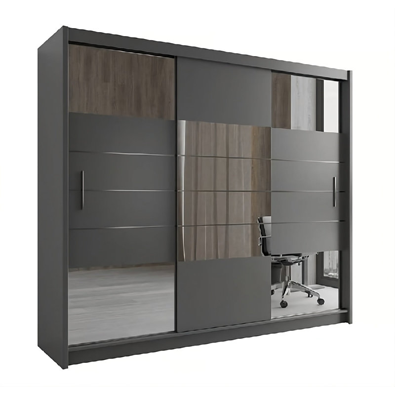 Manufactured Wood Wardrobe, Grey