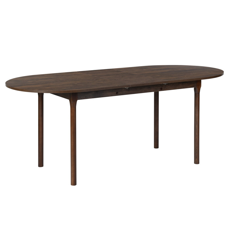 Dangela Extendable Oval Dining Table, Walnut, Walnut