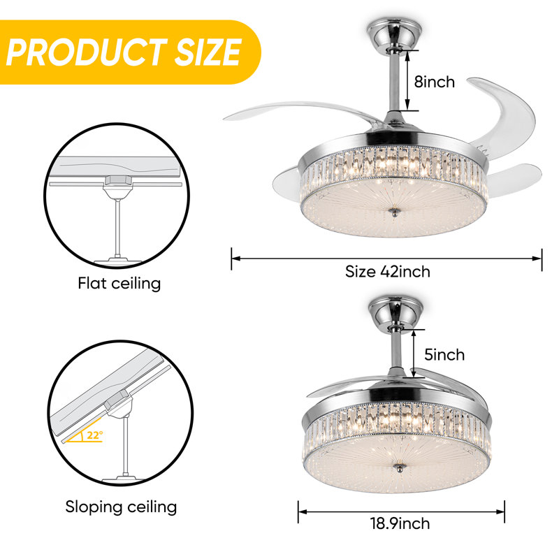 42'' Ceiling Fan with LED Lights