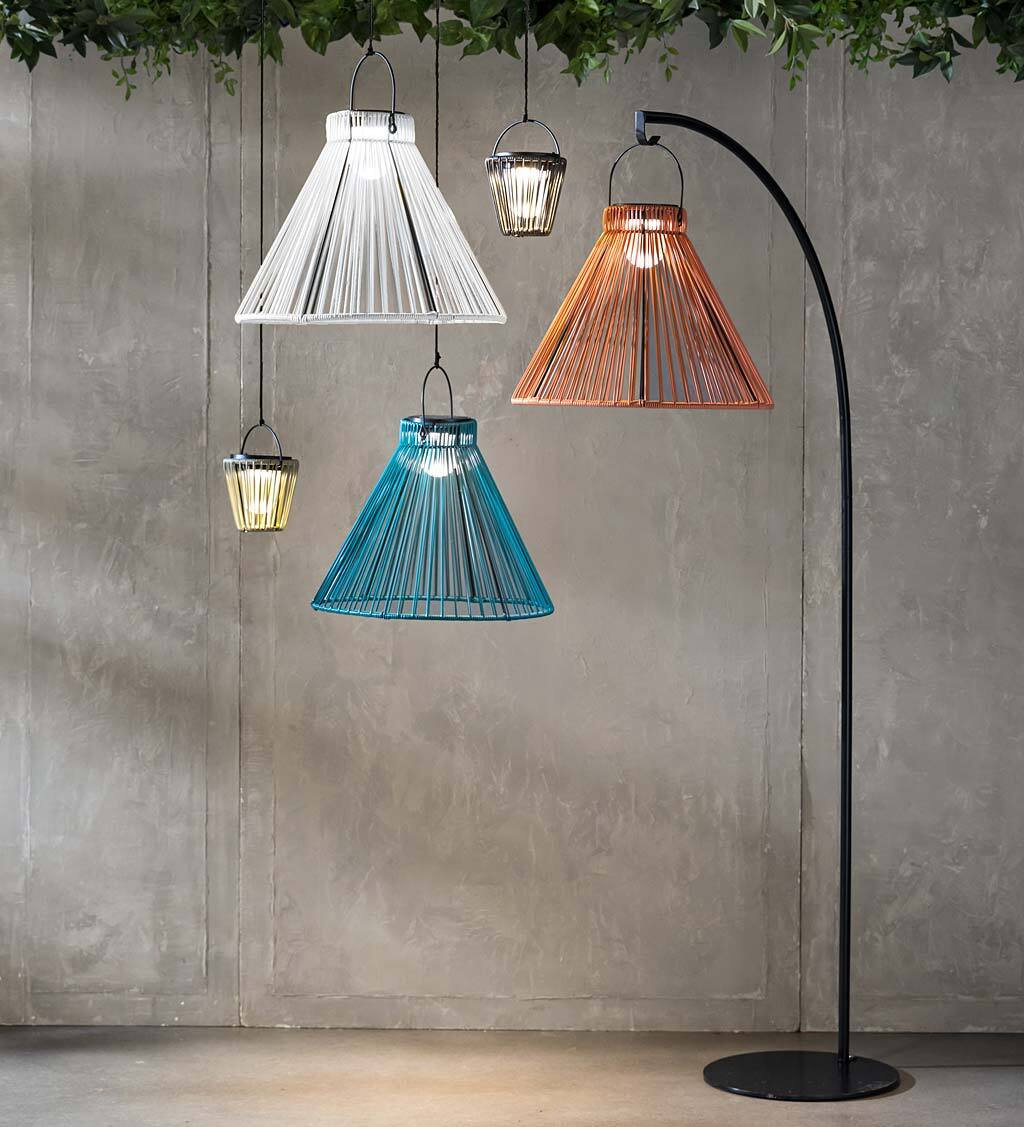 Solar Integrated LED Hanging Light, Green