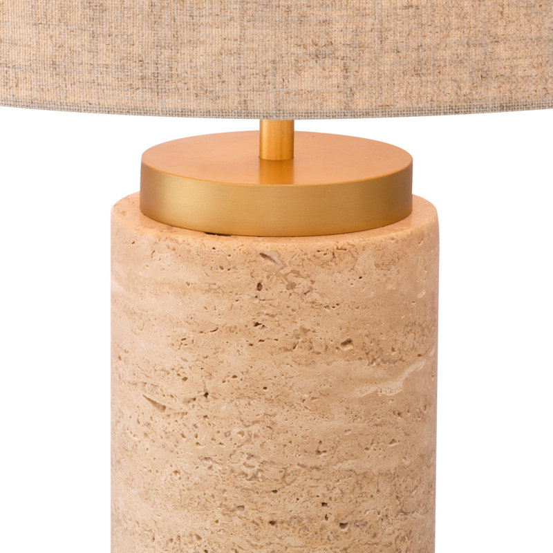 Table Lamp Lxry Travertine Excl Shade