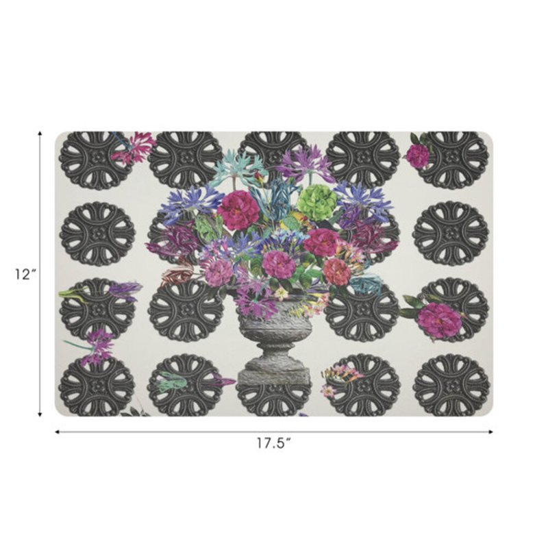 Pistils Metal Bouquet Pebble 17.5" Vinyl Placemat