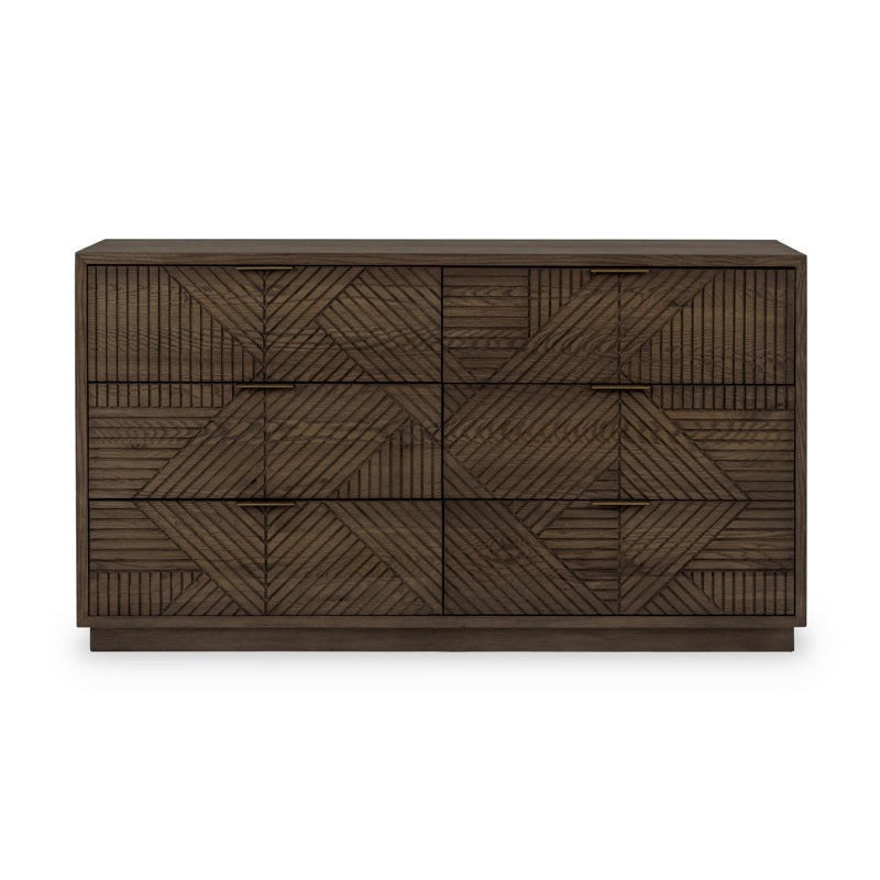Santa Clara 6-drawer Wood Dresser, Toasted Brown