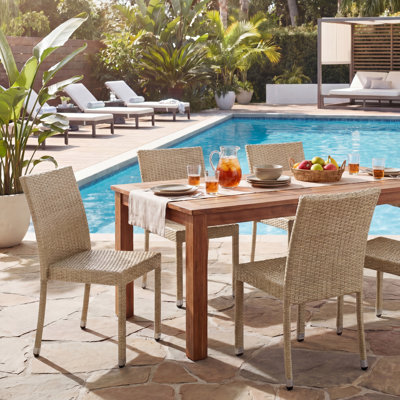 Bronstein Stacking Patio Dining Side Chairs