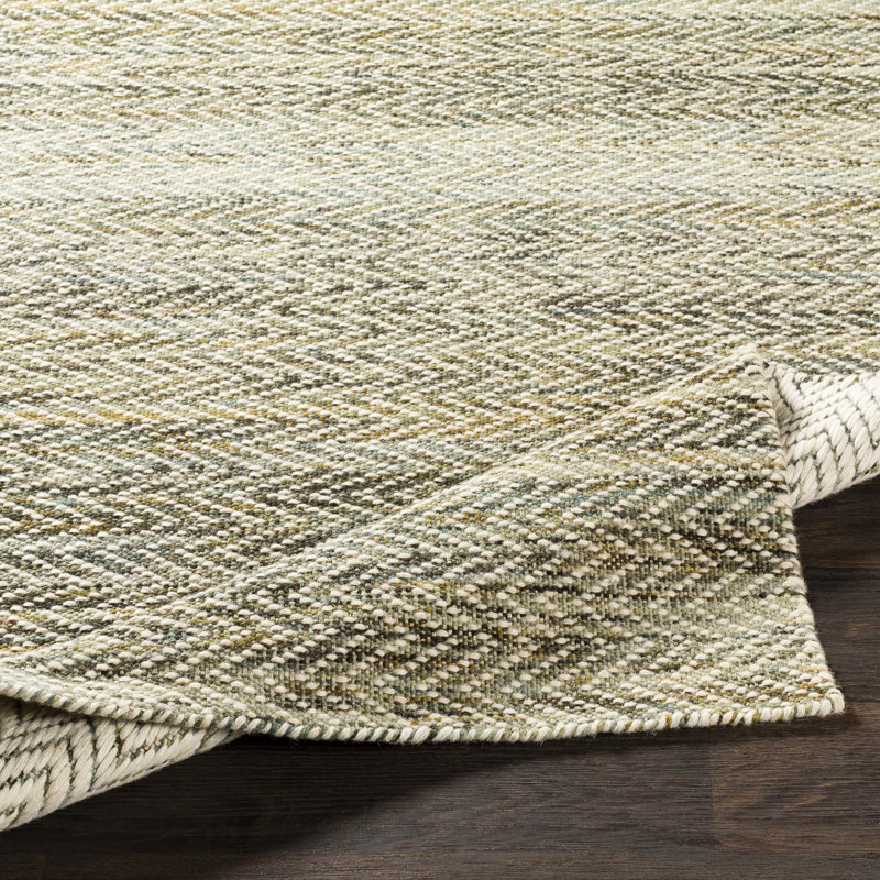 Flatweave Wool Chevron Indoor Rug, Rectangle 2' x 3'