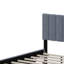 Grand size velvet upholstered platform bed with drawers and trundle-1380164689