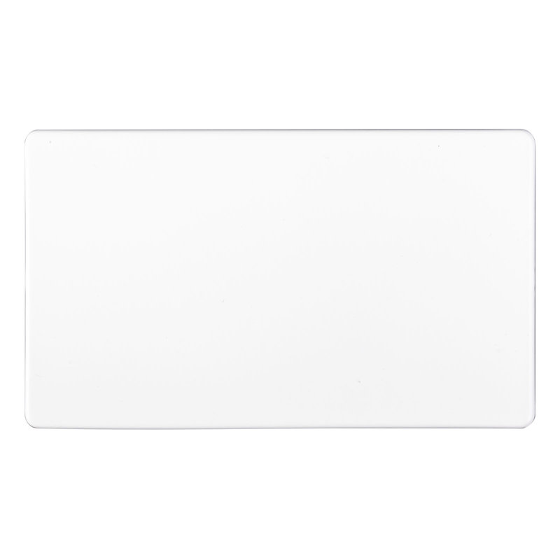 Wall Mounted Blank Plate, Matt White