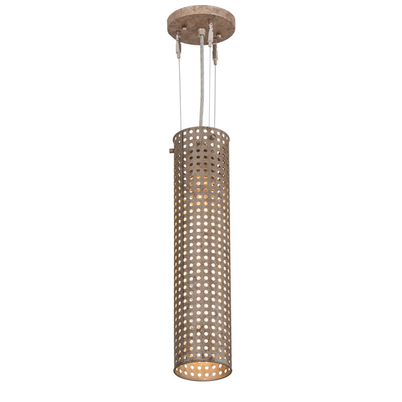 Luminaire suspendu cylindrique unique à 1 lumière