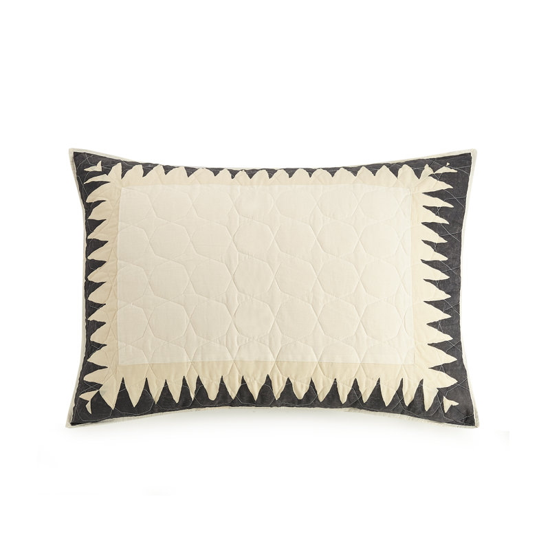 King Black Cotton Reversible Quilt Set