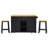 Large Kitchen Island with 2 Bar Stools, Power Outlet-102218100-122949809