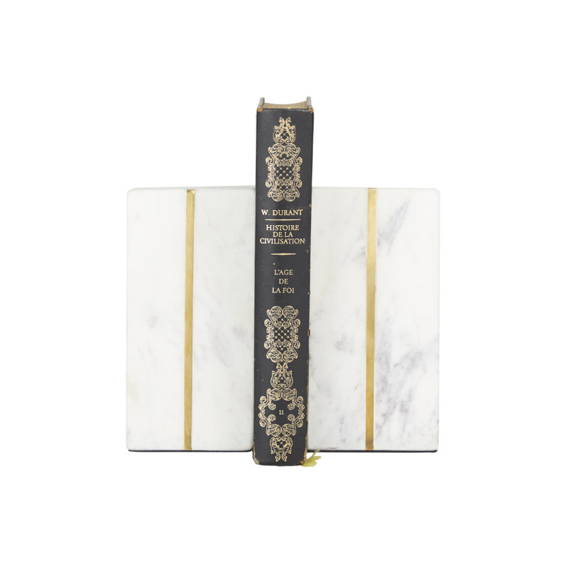 Serre-livres CosmoLiving par Cosmopolitan, Blanc