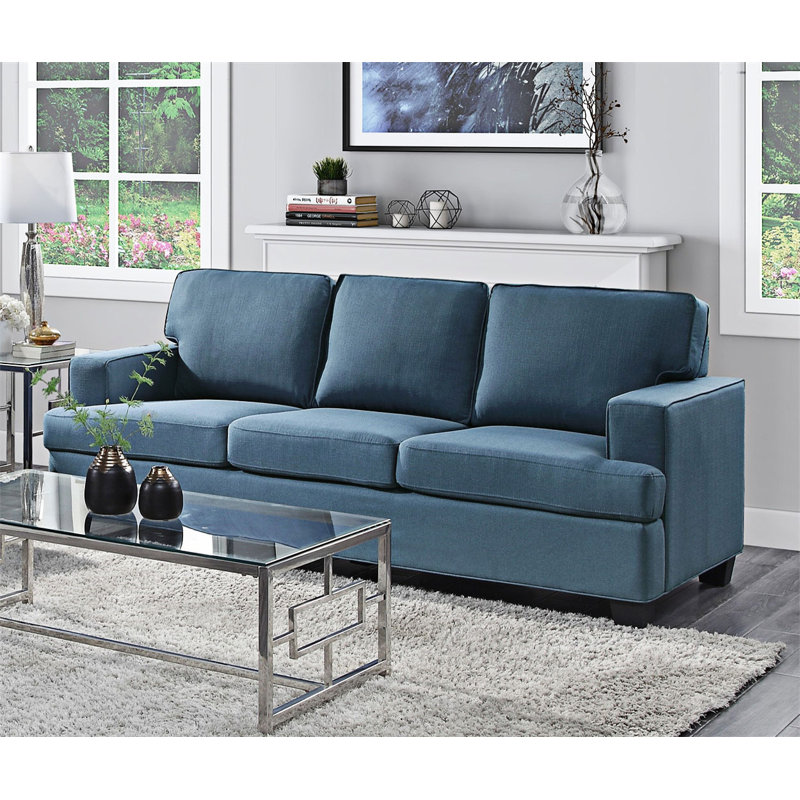 Transitional  Sofa  Textured Fabric Upholstered Solid Wood Frame  Furniture 1Pc