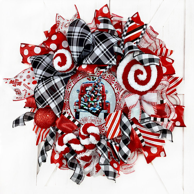 Couronne en maille 20 po Peppermint