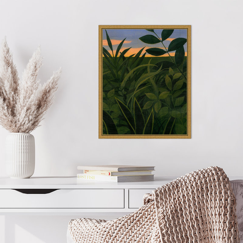 «Tropical Dusk II» par Grace Popp, reproduction d'art sur toile encadrée, H 20 po x l 16 po
