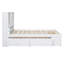 Queen Size Platform Bed With Storage Headboard And 8 Drawers, White