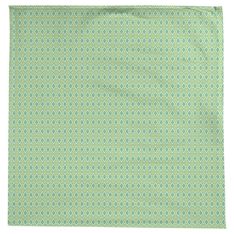Nappe à carreaux géométriques Leffel, Vert / Jaune