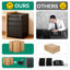 Classeur mobile H 23,6 po x l 14,7 po à 3 tiroirs noir avec serrure, classeur en métal roulant entièrement assemblé sur roulettes, pour le bureau personnel et sous le bureau, peut contenir des documents de format lettre, légal et A4-816357517
