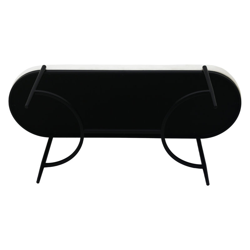 Sagebrook Home 48" Kinross Cream Velvet Bench