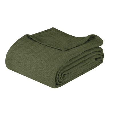 Nobel All Season Cotton Jacquard Dobby Weave Textured Chevron Lightweight Woven Throws Blanket
