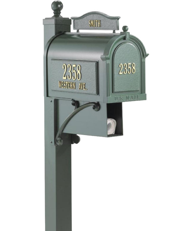 Premium Locking Post Mounted Mailbox, Yes