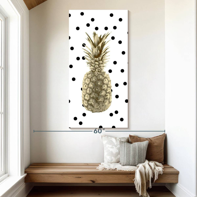 " Pineapple Dots " by Enchanté Designs, 27" H x 54" W x 1.25" D